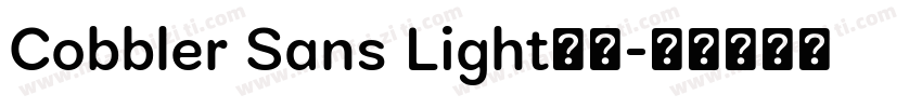 Cobbler Sans Light字体字体转换